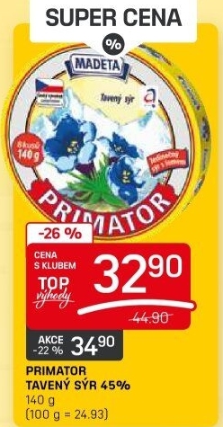 Sýr tavený Primátor Madeta