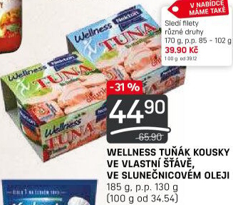 Tuňák kousky ve vlastní šťávě Wellness Nekton