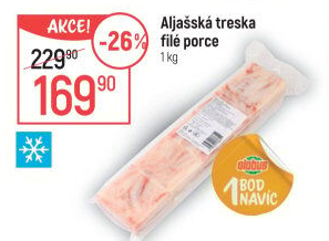 Aljašská treska filé mražená