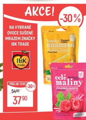 Mrazem sušené maliny IBK