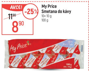 Smetánky do kávy My Price