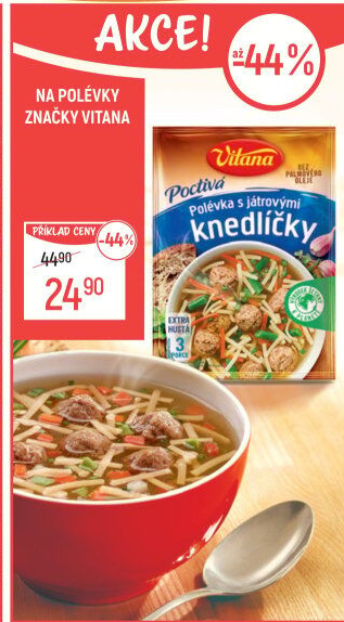 Instantní polévky Poctivá polévka Vitana
