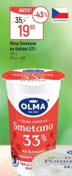 Smetana ke šlehání Olma 33%