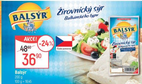 Sýr Balsýr Mlékárna Žirovnice