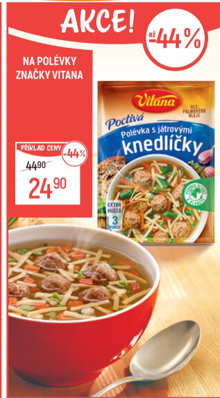 Instantní polévky Poctivá polévka Vitana