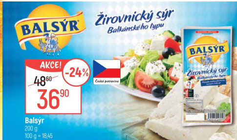 Sýr Balsýr Mlékárna Žirovnice