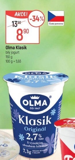 Bílý jogurt Klasik Olma