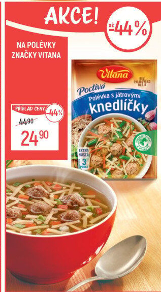 Instantní polévky Poctivá polévka Vitana