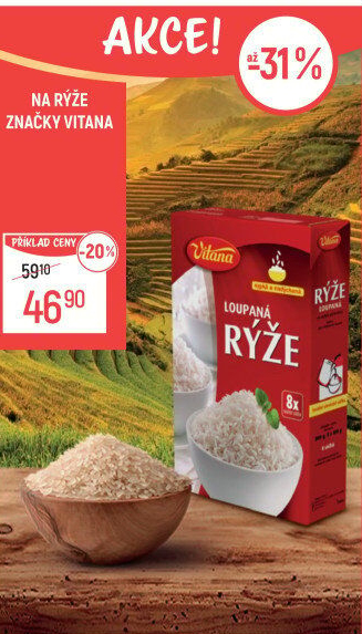 Rýže loupaná dlouhozrnná Vitana