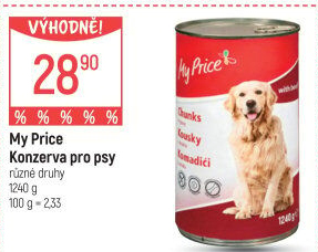 Konzerva pro psy My price