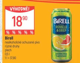 Nealkoholické pivo ochucené Birell
