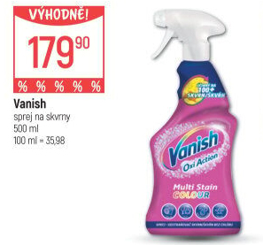 Odstraňovač skvrn ve spreji Oxi Action Vanish