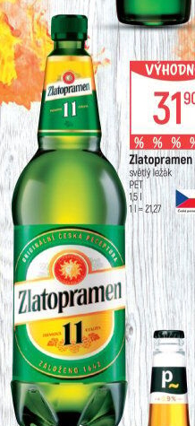 Pivo světlý ležák 11° Zlatopramen
