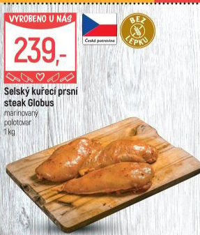 Selský kuřecí steak marinovaný Globus