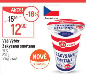 Zakysaná smetana 16% Váš Výběr