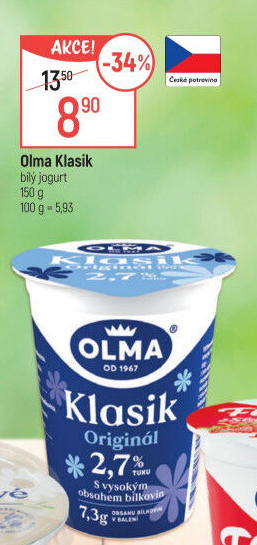 Bílý jogurt Klasik Olma