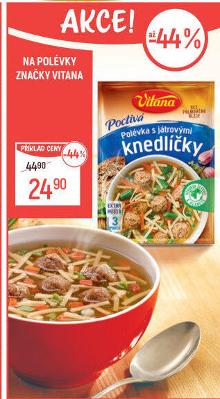 Instantní polévky Poctivá polévka Vitana