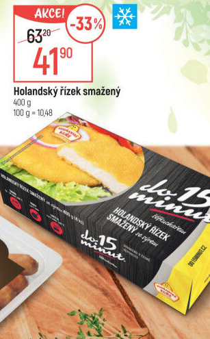Řízek kuřecí holandský smažený mražený Vodňanské kuře