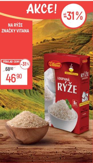 Rýže loupaná dlouhozrnná Vitana