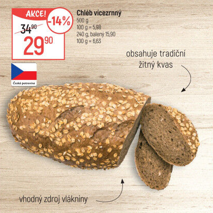 Chléb vícezrnný