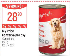 Konzerva pro psy My price