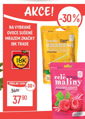 Mrazem sušené maliny IBK