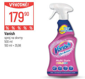 Odstraňovač skvrn ve spreji Oxi Action Vanish