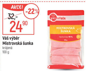 Šunka dušená Mistrovská Váš Výběr