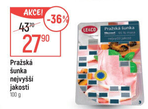 Šunka pražská nejvyšší jakosti LE&amp