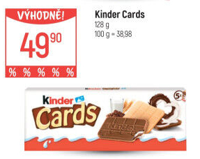 Sušenka s náplní Cards Kinder