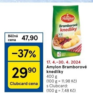 Bramborové knedlíky v prášku Amylon
