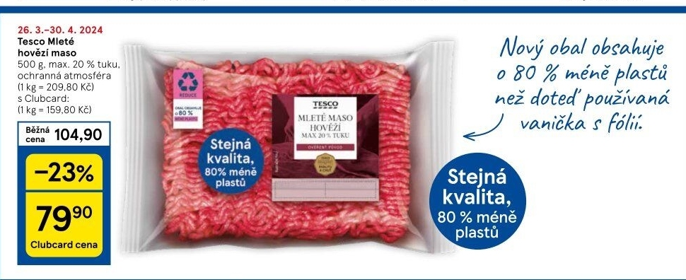 Hovězí mleté maso Tesco