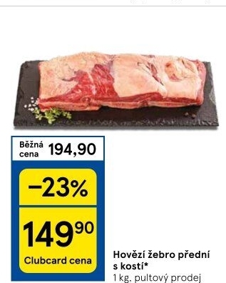 Hovězí žebra s kostí