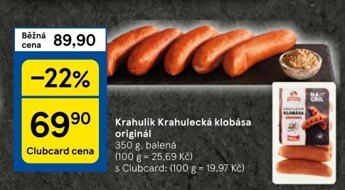 Klobása Krahulecká na gril Krahulík