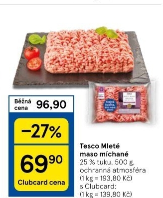 Mleté maso mix Tesco