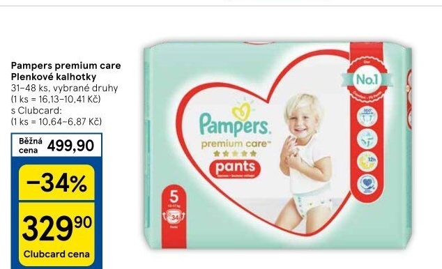 Pleny dětské Pampers Pants Premium Care