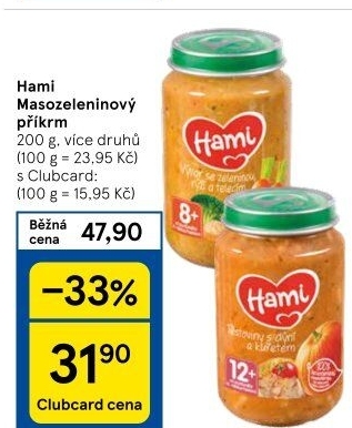 Příkrm masozeleninový Hami