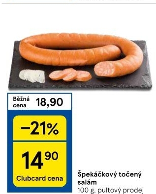 Salám špekáčkový točený
