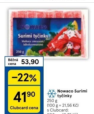 Surimi tyčinky mražené Nowaco