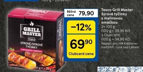 Sýrové tyčinky na gril Grill Master Tesco