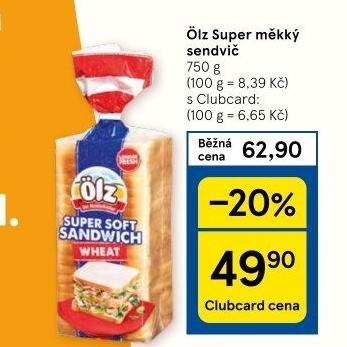 Toustový chléb Sandwich Soft Ölz