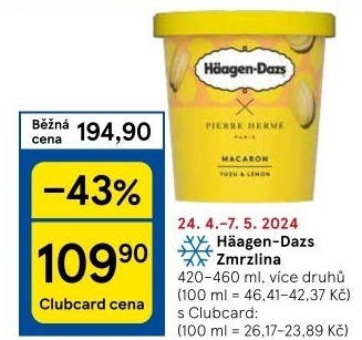 Zmrzlina v kelímku Häagen-Dazs