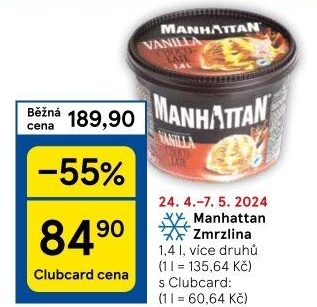 Zmrzlina v kelímku Manhattan Nestlé