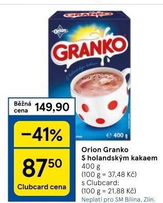 Instantní kakao Granko Orion