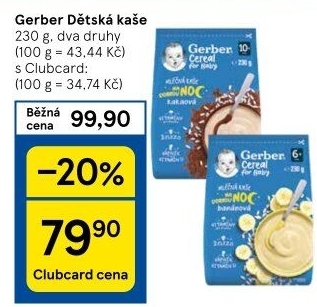 Kaše Gerber Natural for Baby