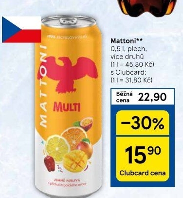 Ochucená voda Mattoni