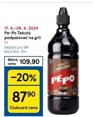 Podpalovač tekutý Pe-Po