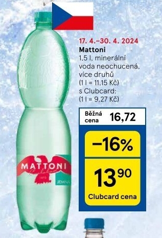 Přírodní voda Mattoni