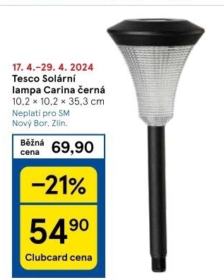 Solární svítidlo Tesco
