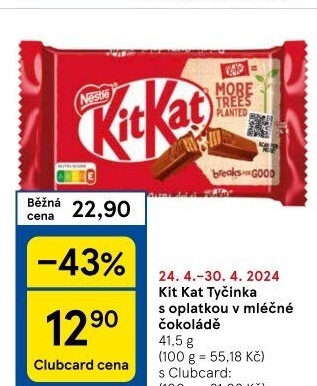 Tyčinka Kit Kat Nestlé